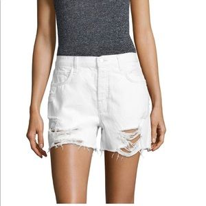 J Brand Ivy white distressed short - run big